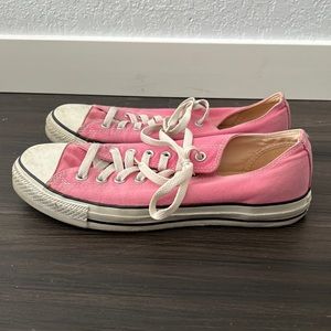 Pink, lightly worn All Star converse